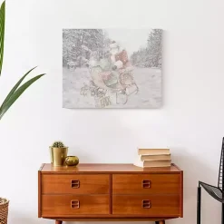 Snowy Sleigh Christmas Canvas Art Print Christmas Art & Wall Decor