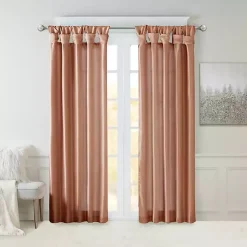 Kirklands Home Curtains & Drapes|Spice Twist Top Curtain Panel, 84 in. Orange