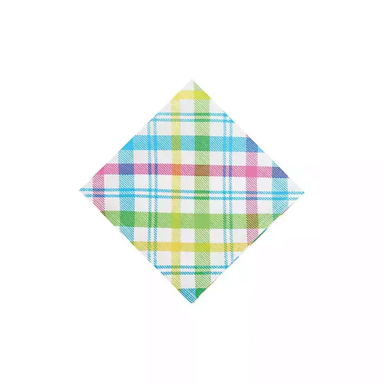 Outlet Spring Blossom Plaid Napkins, Set of 6 Easter Decorations