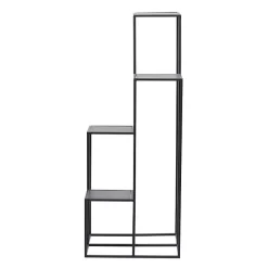 Kirklands Home Planters|Square Iron Frame 4-Tier Plant Stand Black