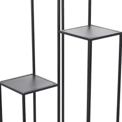Kirklands Home Planters|Square Iron Frame 4-Tier Plant Stand Black