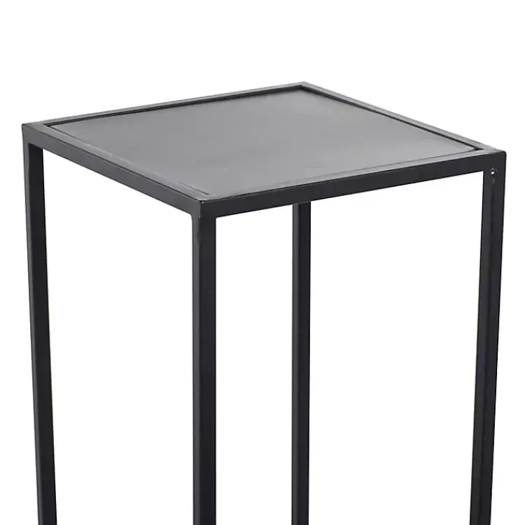 Kirklands Home Planters|Square Iron Frame 4-Tier Plant Stand Black