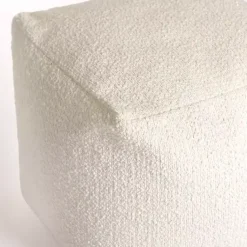 Clearance Square Boucle Pouf Poufs & Floor Cushions