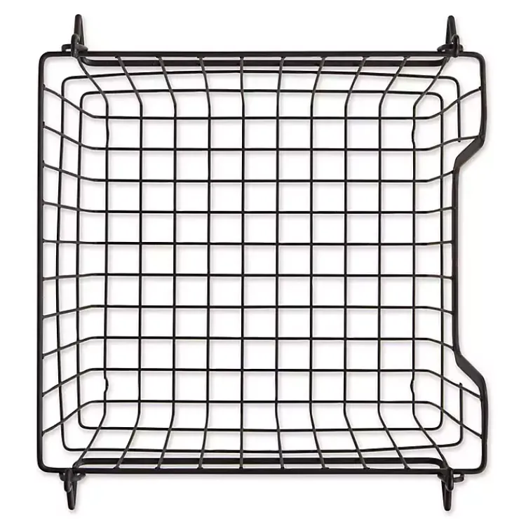 Kirklands Home Kitchen Storage|Stackable Wire Kitchen Basket, 8 in. Black