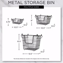 Kirklands Home Kitchen Storage|Stackable Wire Kitchen Basket, 8 in. Black