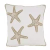 Clearance Starfish Serenity Embroidered Throw Pillow Pillows