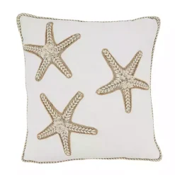 Clearance Starfish Serenity Embroidered Throw Pillow Pillows