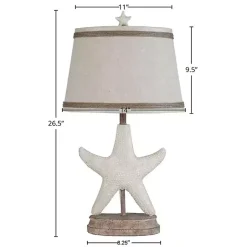 Kirklands Home Table Lamps|Starfish Table Lamps, Set of 2 White