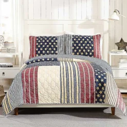 Kirklands Home Quilts|Stars and Striped Patch 3-pc. King Quilt Set