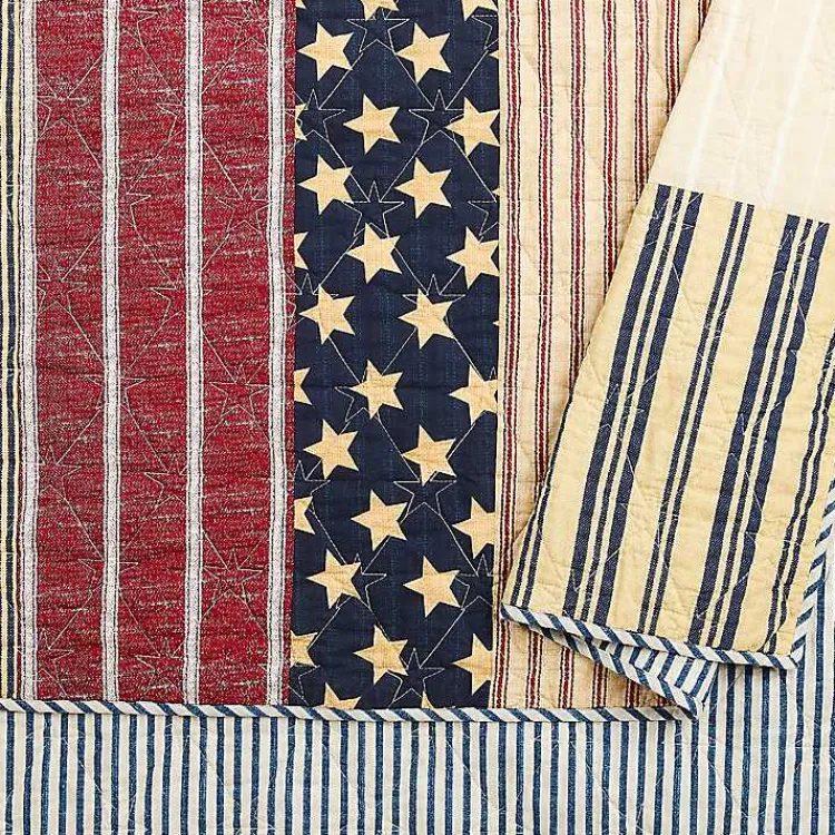 Kirklands Home Quilts|Stars and Striped Patch 3-pc. King Quilt Set