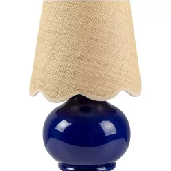 Kirklands Home Table Lamps|Stella Diminuta Table Lamp with Woven Shade Blue