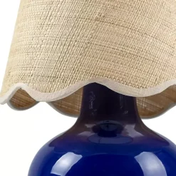 Kirklands Home Table Lamps|Stella Diminuta Table Lamp with Woven Shade Blue
