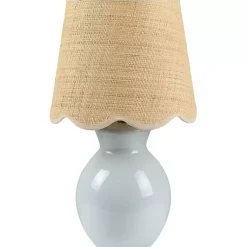 Kirklands Home Table Lamps|Stella Light Mini Table Lamp with Woven Shade Blue