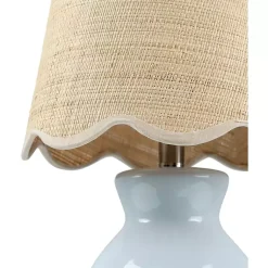 Kirklands Home Table Lamps|Stella Light Mini Table Lamp with Woven Shade Blue