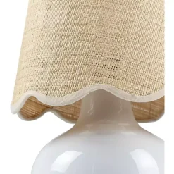Kirklands Home Table Lamps|Stella Diminuta Table Lamp with Woven Shade White