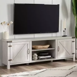Kirklands Home Tv Stands & Media Consoles|Stone Barn Door TV Stand Gray