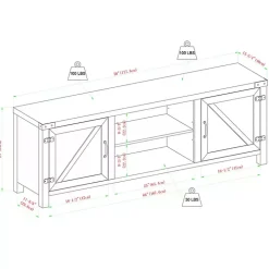 Kirklands Home Tv Stands & Media Consoles|Stone Barn Door TV Stand Gray