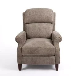 Kirklands Home Accent Chairs|Stone Handwoven Upholstered Recliner Brown