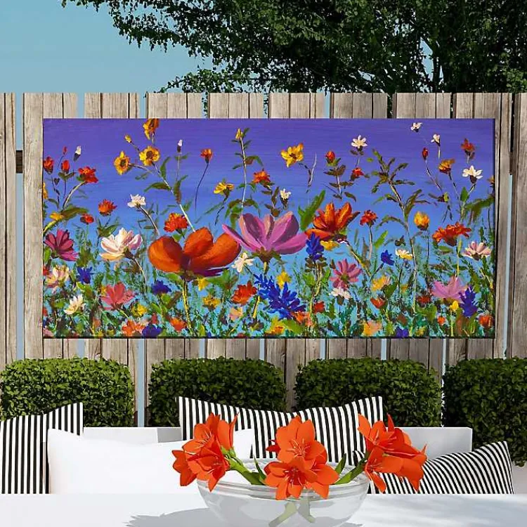 Kirklands Home Outdoor Wall Decor|Summer Floral Recital Canvas Art Print Multi