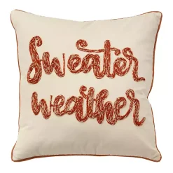 Sweater Weather Harvest Throw Pillow Fall