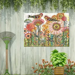 Kirklands Home Outdoor Wall Decor|Sweet Tweets Outdoor Canvas Art Print Multi