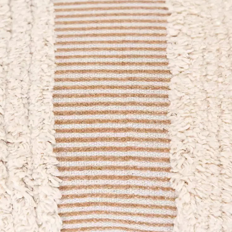 and Natural Tufted Stripes Lumbar Pillow Pillows