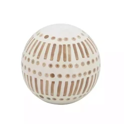 Best Tan and White Patterned Orbs, Set of 3 Statues & Figurines