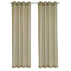 Kirklands Home Curtains & Drapes|Boucle Sheer Single Curtain Panel, 95 in. Tan