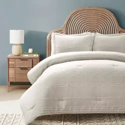 Kirklands Home Comforters|Clipped Stripe 3-pc. Cali King Comforter Set Tan