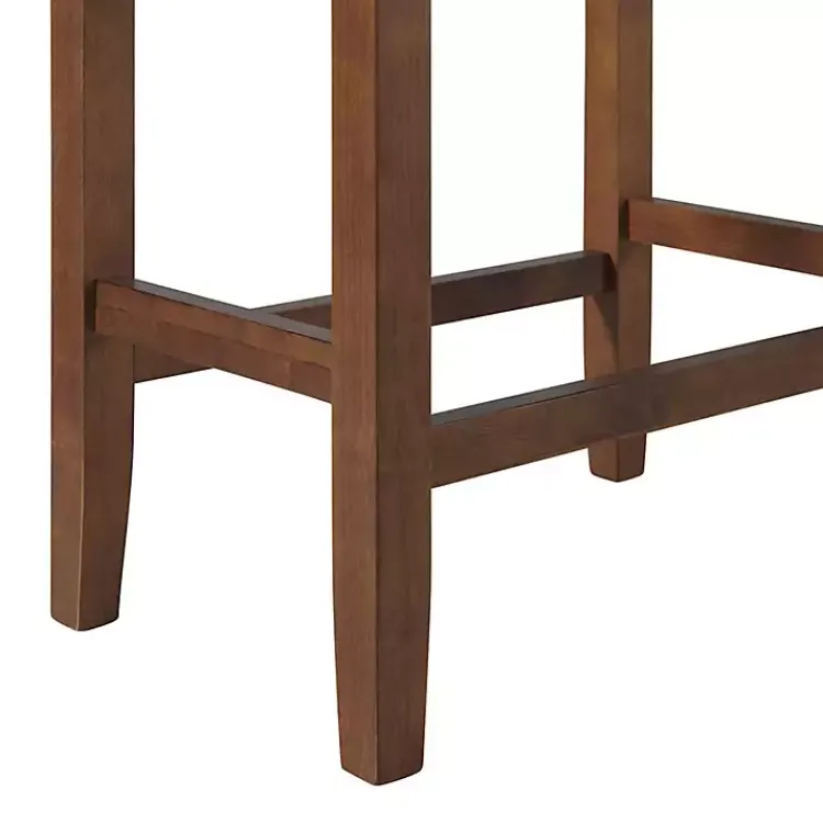 Kirklands Home Bar Stools & Counter Height Stools|Faux Leather Madison Walnut Counter Stool Tan