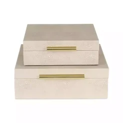 Sale Faux Shagreen 2-pc. Square Decorative Boxes Baskets & Boxes