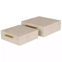 Sale Faux Shagreen 2-pc. Square Decorative Boxes Baskets & Boxes