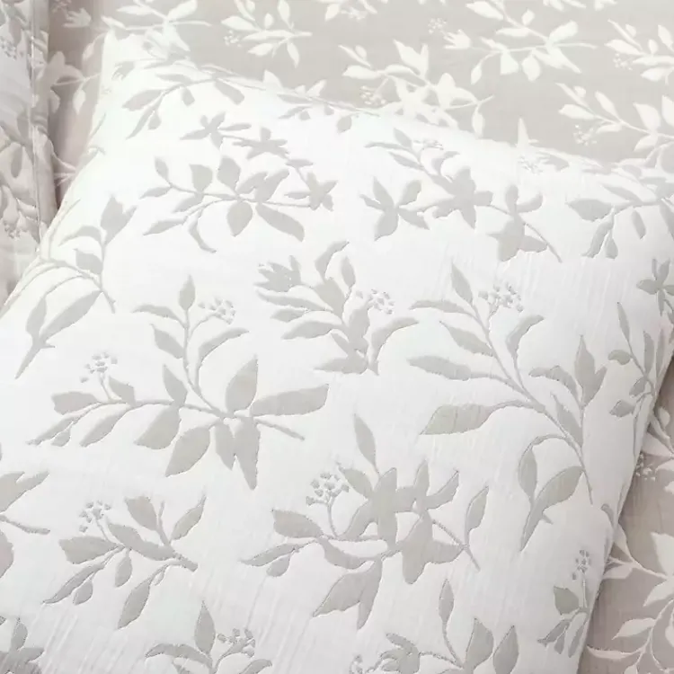 Kirklands Home Quilts|Tan Floral Reversible 3-pc. Full/Queen Quilt Set