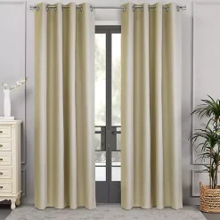 Kirklands Home Curtains & Drapes|Newberry Blackout Curtain Panel, 63 in. Tan