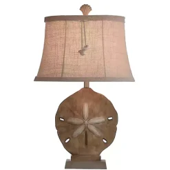 Kirklands Home Table Lamps|Sand Dollar Table Lamp Tan