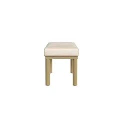 Kirklands Home Benches & Ottomans|Tan Striped Upholstered Wood Leg Bench