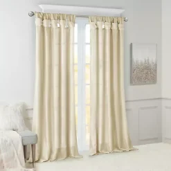 Kirklands Home Curtains & Drapes|Twist Top Curtain Panel, 108 in. Tan