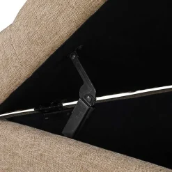 Kirklands Home Benches & Ottomans|Upholstered Carey Storage Ottoman Bench Tan