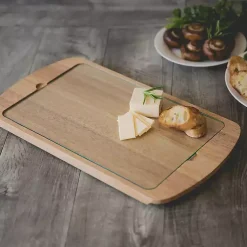 Kirklands Home Serving & Entertaining|Tar Heels Wood and Glass Serving Board