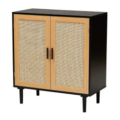 Kirklands Home Cabinets & Sideboards|Tara Two-Tone Espresso Rattan Cabinet