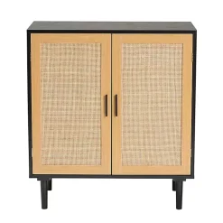 Kirklands Home Cabinets & Sideboards|Tara Two-Tone Espresso Rattan Cabinet