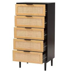 Kirklands Home Dressers & Chests|Tara Two-Tone Espresso Rattan Chest
