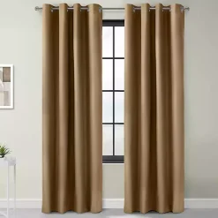 Kirklands Home Curtains & Drapes|Taupe Alpine Blackout Curtain Panel, 95 in. Tan