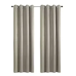 Kirklands Home Curtains & Drapes|Taupe Paris Velvet Blackout Curtain Panel, 108 in. Tan