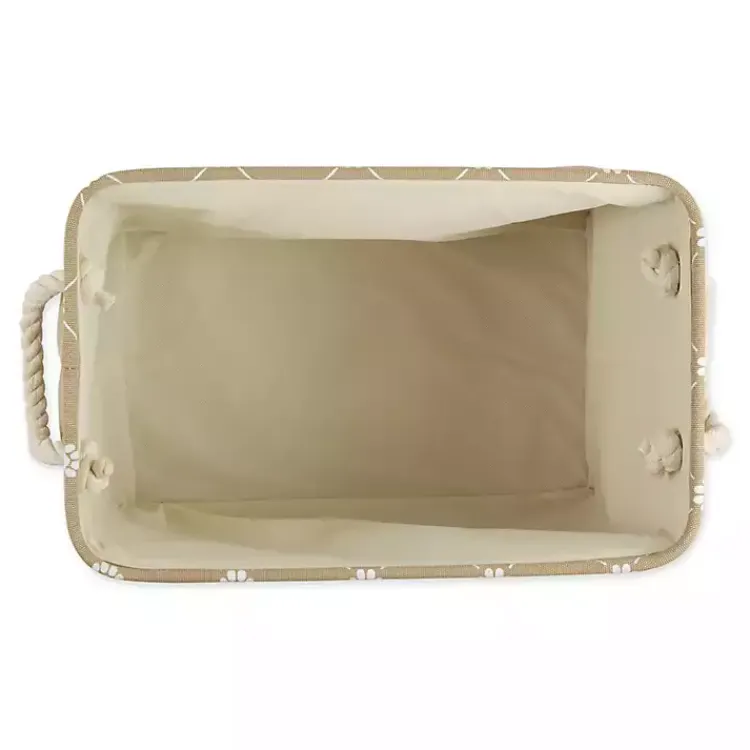 Hot Taupe Paw Trellis Recgle Basket, 16 in. Baskets & Boxes