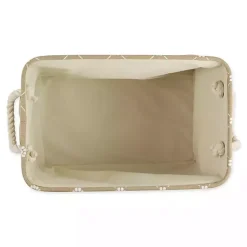 Taupe Trellis Paw Print Storage Basket, 14 in. Baskets & Boxes