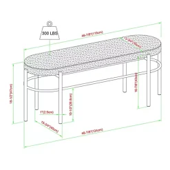 Kirklands Home Benches & Ottomans|Taupe Upholstered Gold Metal Leg Bench Gray