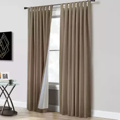 Kirklands Home Curtains & Drapes|Taupe Ventura Blackout Curtain Panel, 63 in. Tan