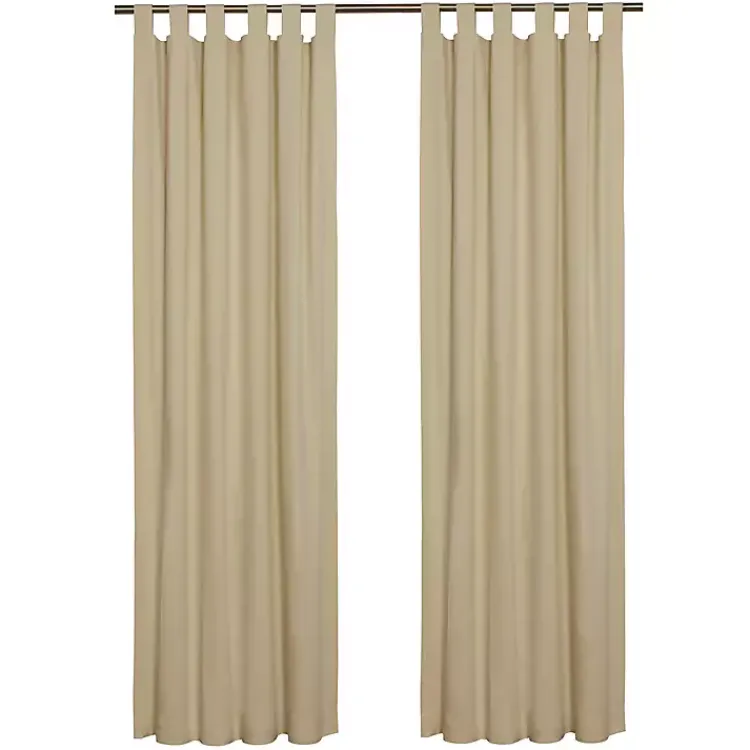 Kirklands Home Curtains & Drapes|Taupe Weathermate Curtain Panel, 72 in. Tan