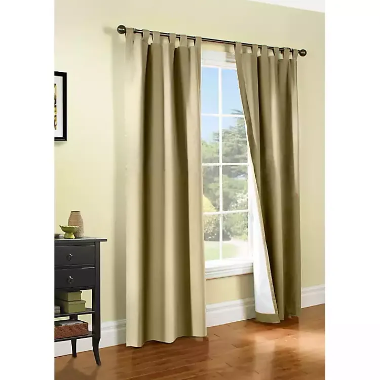 Kirklands Home Curtains & Drapes|Taupe Weathermate Curtain Panel, 72 in. Tan